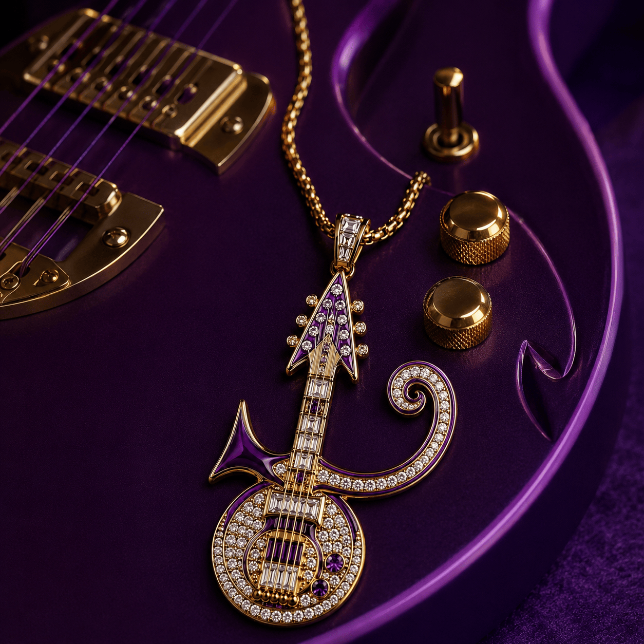 PRCE Solid Gold Chain with Diamond Pendant TTTT
