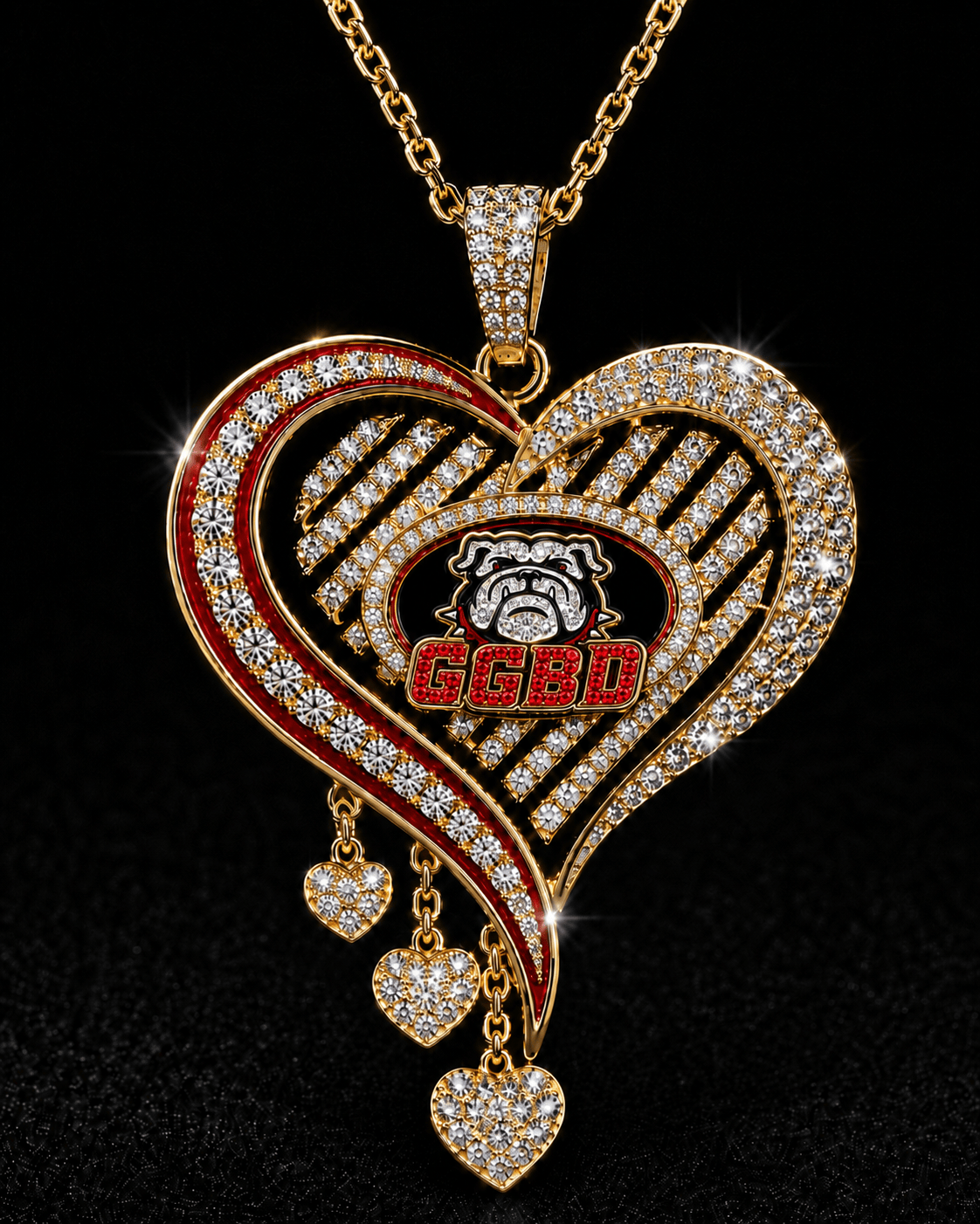 GGBD Solid Gold Chain with Diamond Pendant TTTT