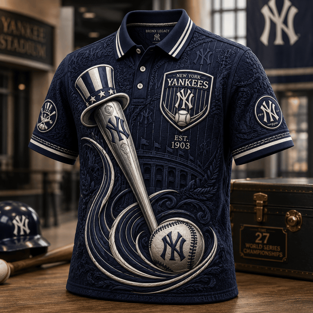 PREMIUM NYY EMBOSS POLO SHIRT HQH