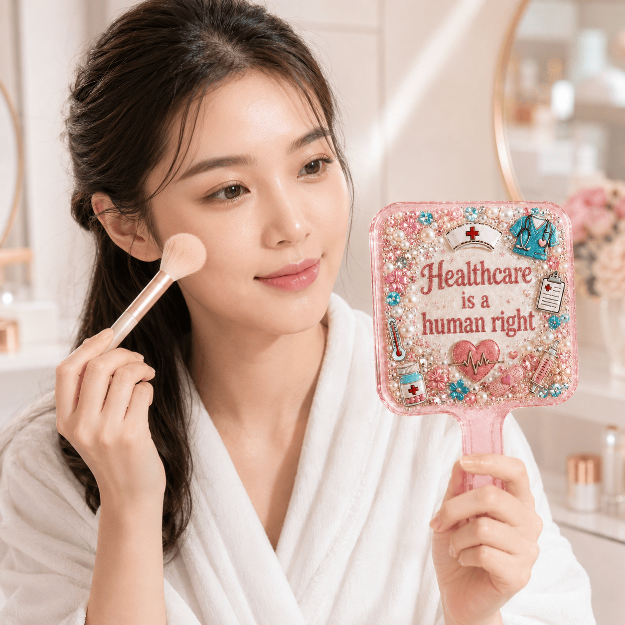 Premium Nurse Glam Handheld Mirror TNSM
