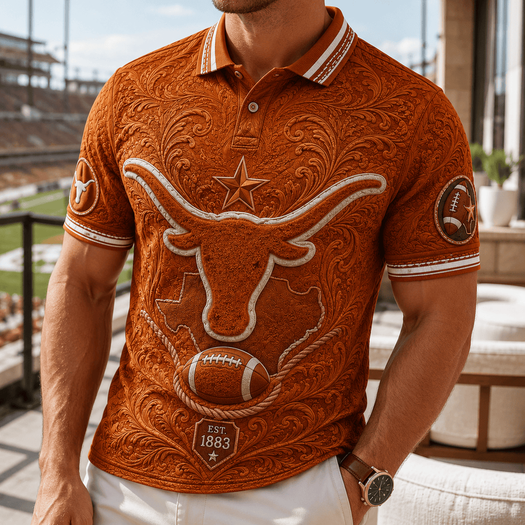 PREMIUM TLS EMBOSS POLO SHIRT HQH