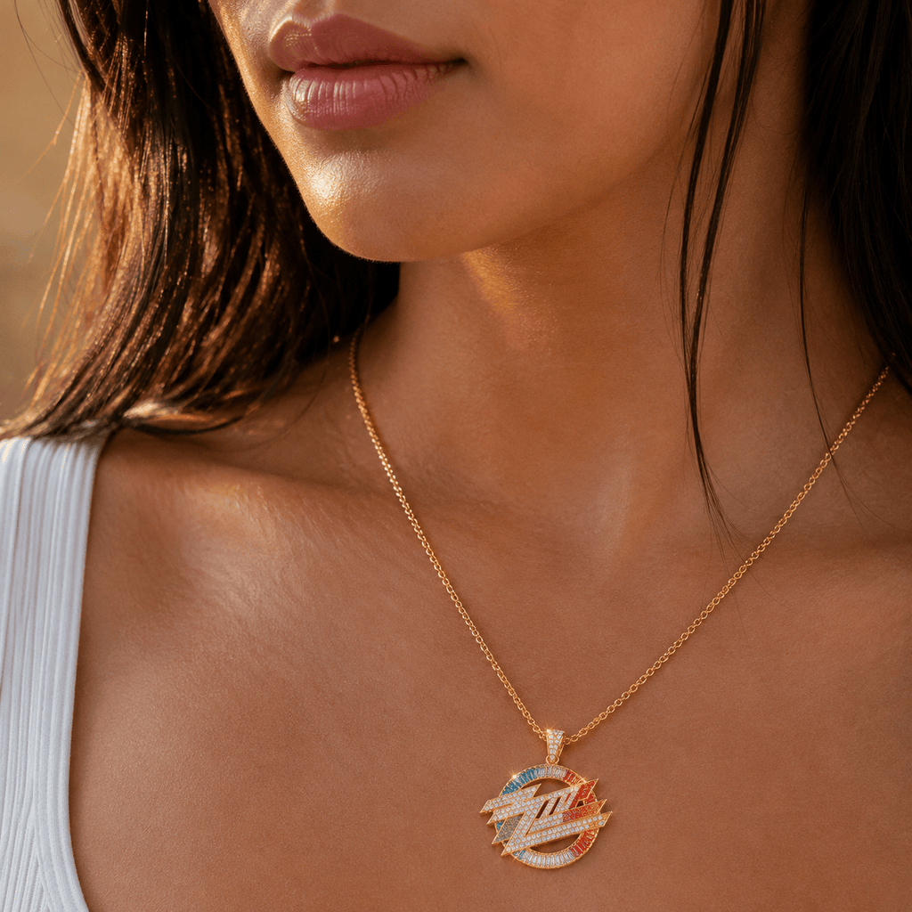 ZZT Solid Gold Chain with Diamond Pendant BMD