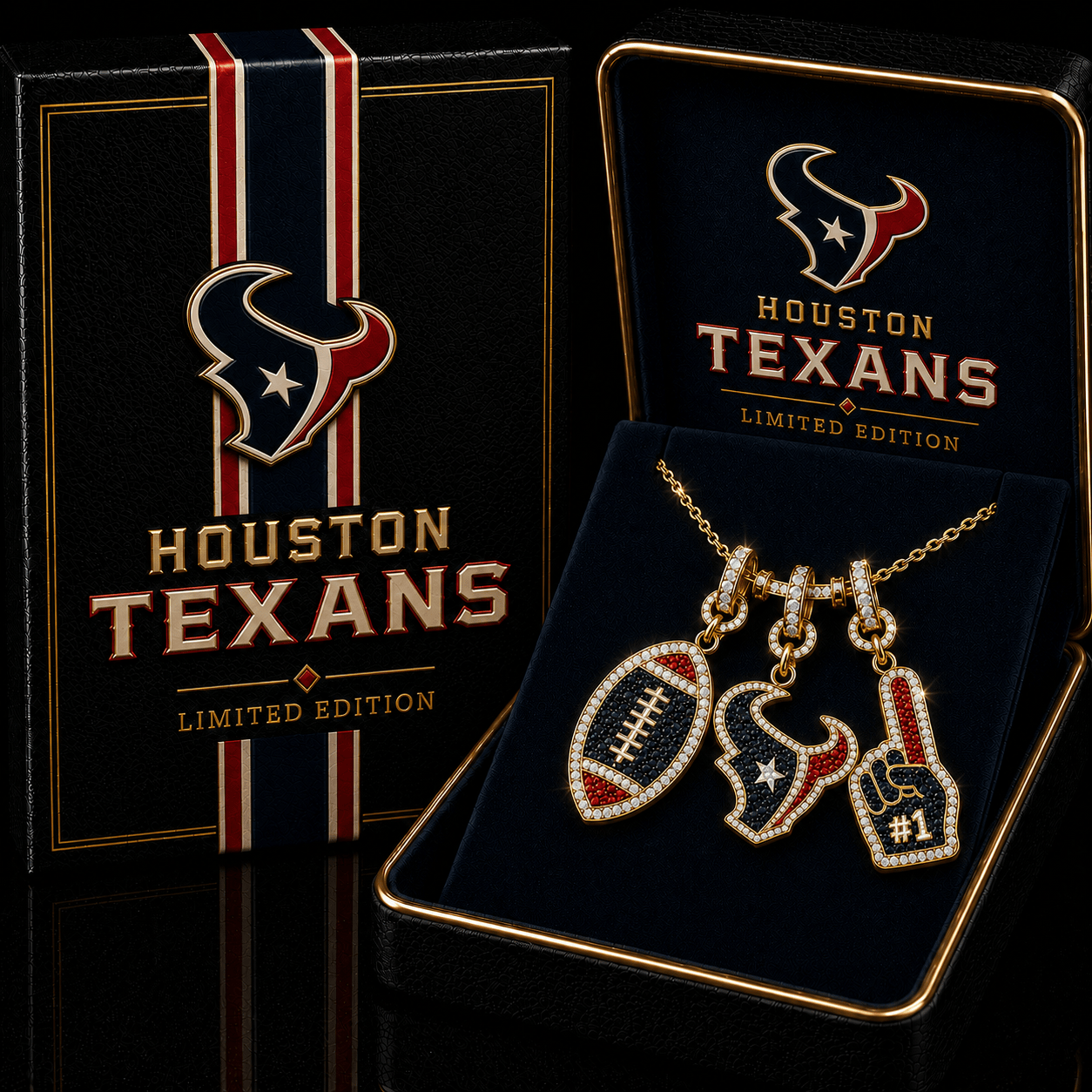 HTX Solid Gold Chain with Diamond Pendant TTTT