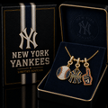 NYY Solid Gold Chain with Diamond Pendant TTTT