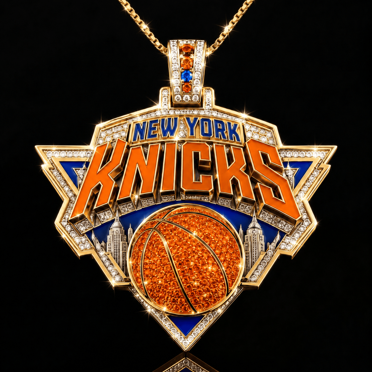 NYK Solid Gold Chain with Diamond Pendant PDL