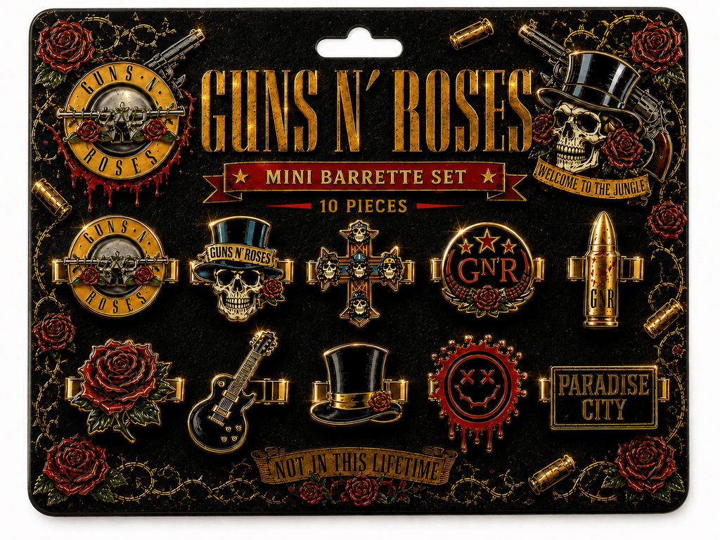 GNR Elegant Gold Mini Barrettes for Women TMH