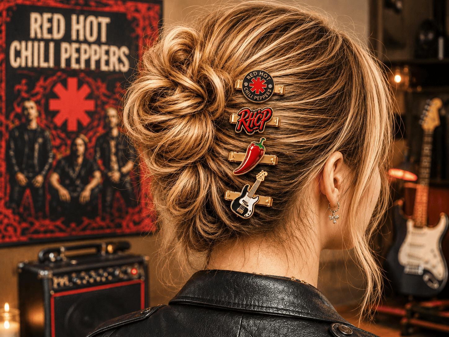 RHCP Elegant Gold Mini Barrettes for Women TTTT