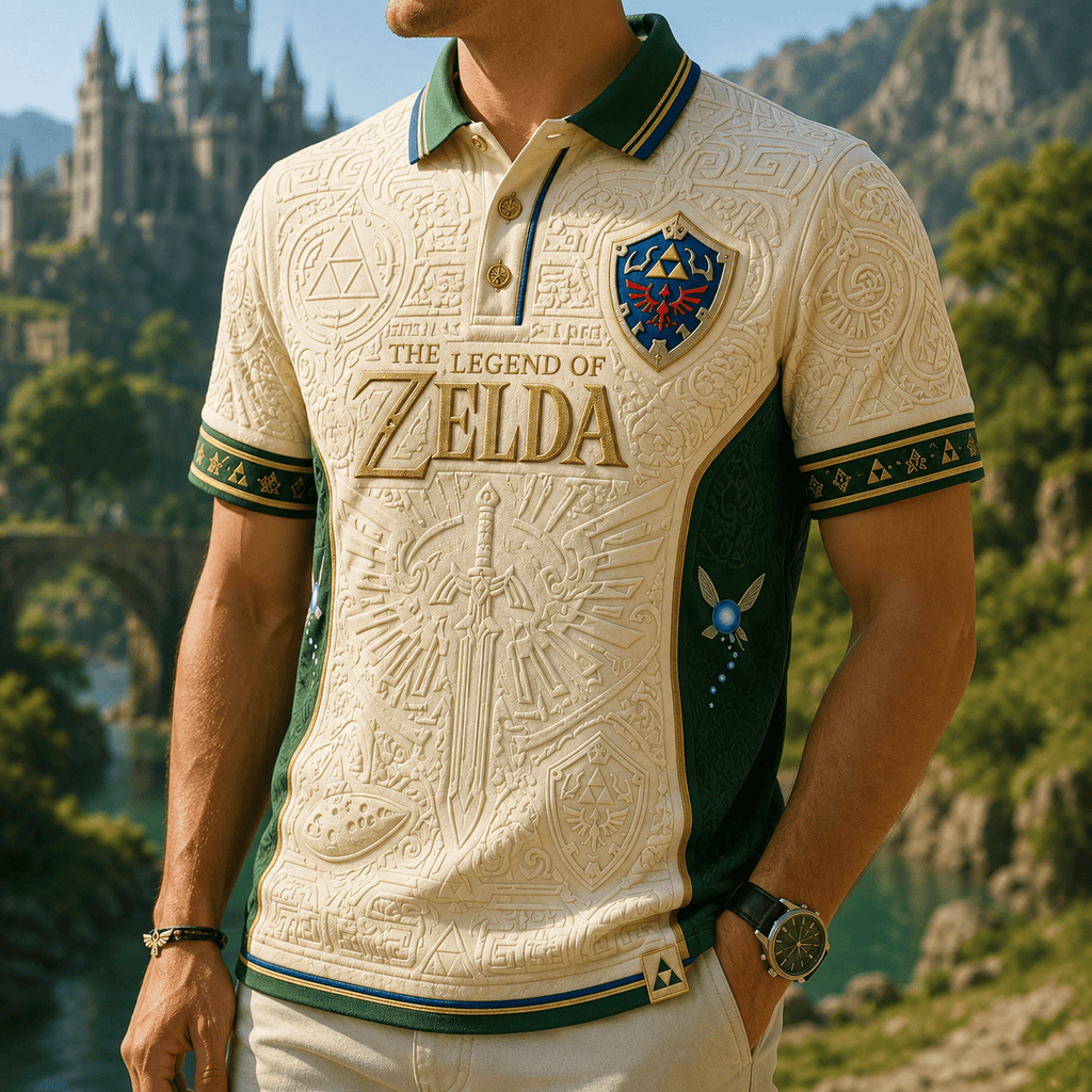 PREMIUM TLOZ EMBOSS POLO SHIRT NTVA