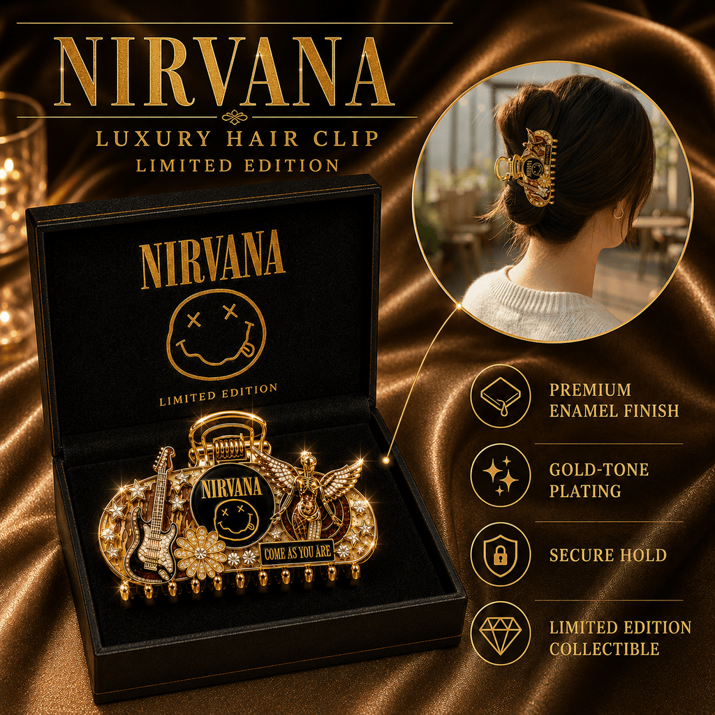 NVN Elegant Gold Hair Clip For Women TMH