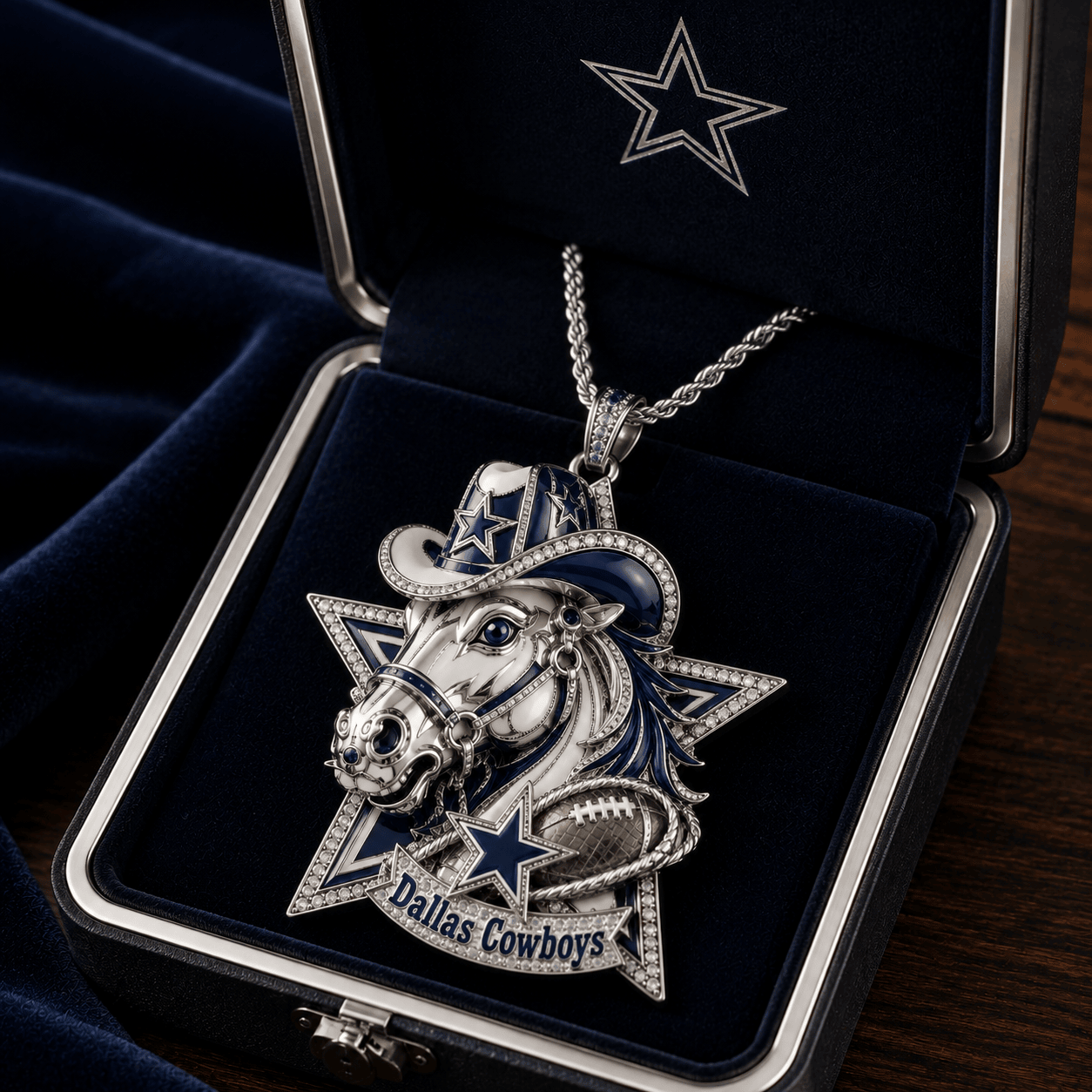 DLCB Solid Silver Chain with Diamond Pendant PDL