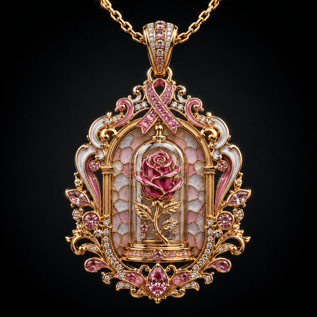 BATB Solid Gold Chain with Diamond Pendant PDL